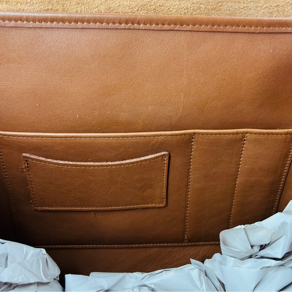 Coach British Tan 5266 Vintage Beekman Leather Brass Messenger Briefcase - Picture 12 of 13